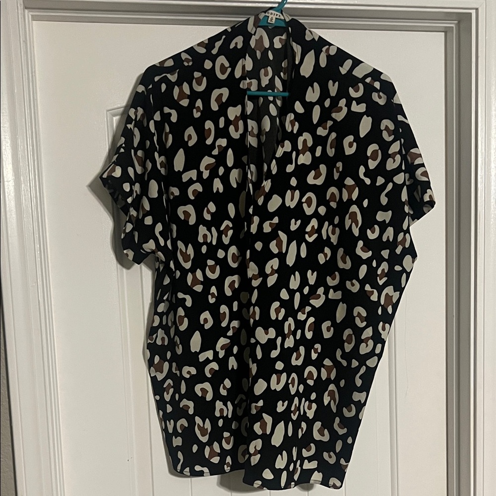 JODIFL Animal Print Top in Black and Brown